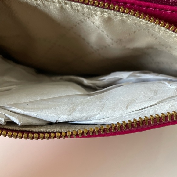 Talbots pink leather shoulder/crossbody bag - Picture 5 of 8